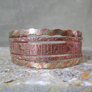 Zodiac Arts & Crafts Cuff Bracelet Mixed Metals